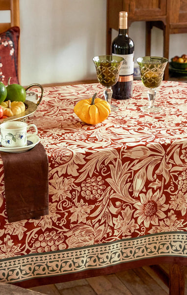 Garden Flower Table Covers for Round Table, Modern Rectangle Tablecloth for Dining Table, Square Tablecloth for Kitchen, Farmhouse Table Cloth for Oval Table-Paintingforhome