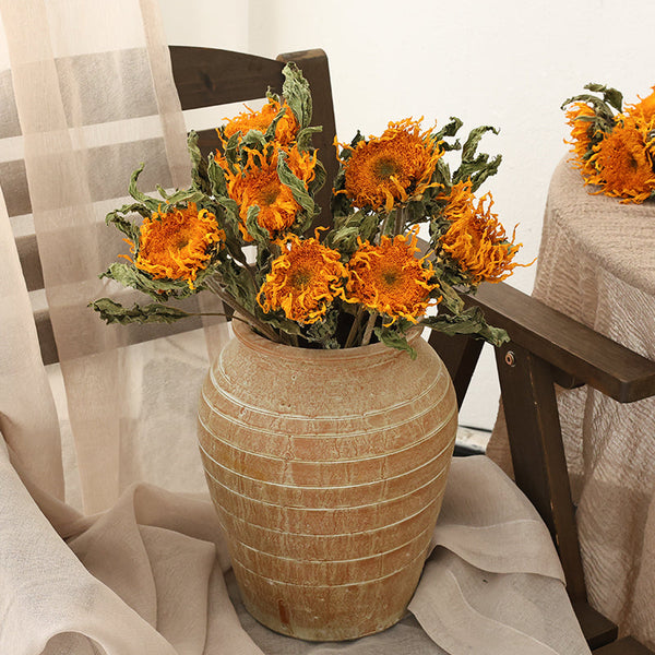 Natural Decorations, A Bunch of Sunflowers, Flower Arrangement, Handmade Artificial Flowers for Home Decor, Natural Dried Sunflower Stems-Paintingforhome