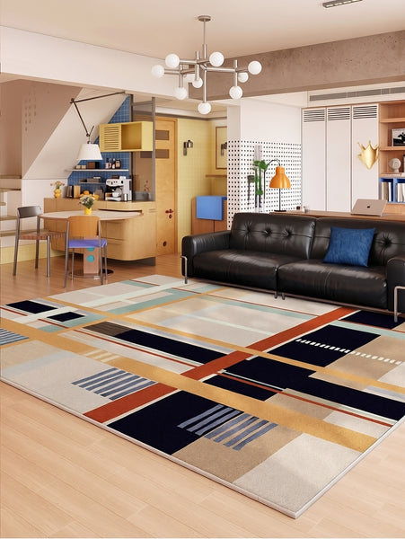 Mid Century Modern Rugs Next to Bed, Modern Rugs for Dining Room, Contemporary Rugs for Bedroom, Abstract Modern Carpets for Living Room