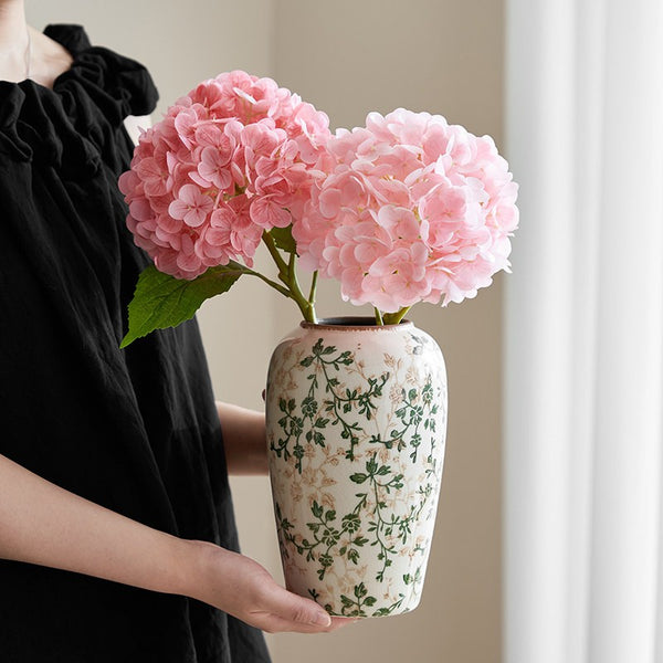 Ceramic Bouquet Vases, Porcelain Flower Vases, Rustic Flower Vases on Table, Dining Table Centerpiece, Handmade Water Holding Flower Vase-Paintingforhome