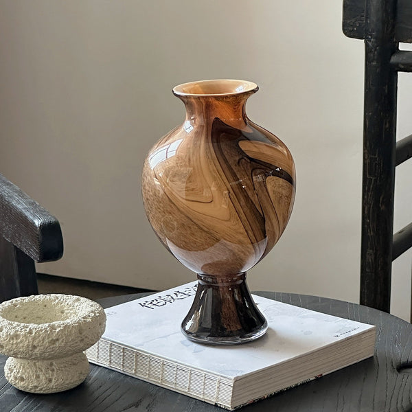 Vintage Glass Flower Vases, Water Holding Flower Vases, Handmade Glass Bud Vases, Flower Vases on Table-Paintingforhome