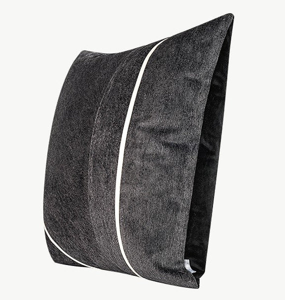 Contemporary Throw Pillow for Living Room, Modern Square Pillows, Abstract Black Throw Pillows for Couch, Simple Modern Sofa Throw Pillows-Paintingforhome