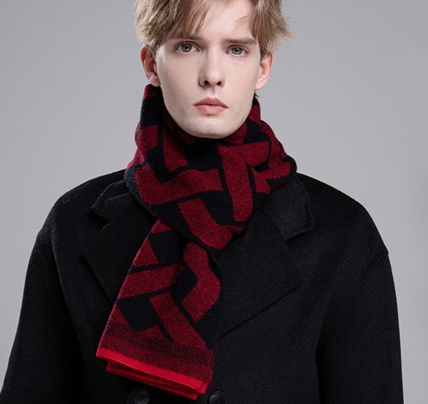 Wool Scarf for Gentleman, Thick Wool Scarf, Men's Winter Scarf, Casual Scarf Men, Men's Wool Scarf Winter, Fashion Scarf, Business Formal Men Scarf Styles-Paintingforhome