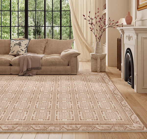 Geometric Modern Rug Ideas for Living Room, Modern Rugs for Living Room, Mid Century Contemporary Area Rugs for Dining Room-Paintingforhome