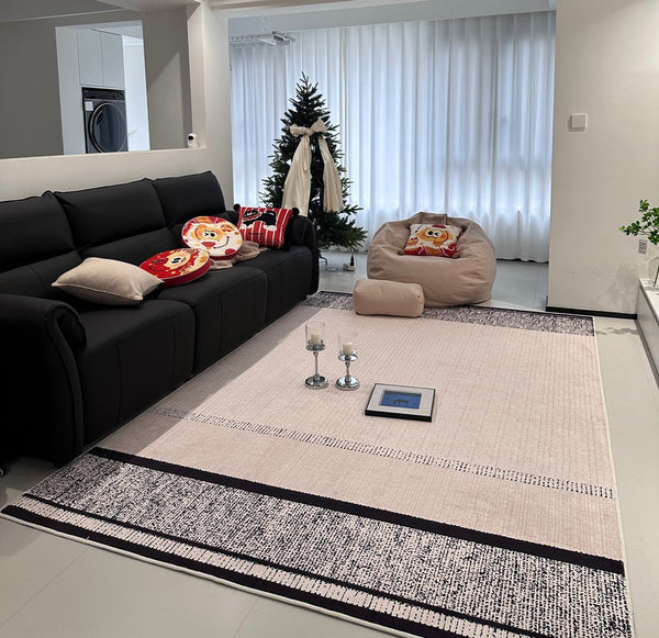 Large Abstract Rugs for Living Room, Geometric Contemporary Modern Rugs Next to Bed, Extra Large Modern Area Rugs-Paintingforhome