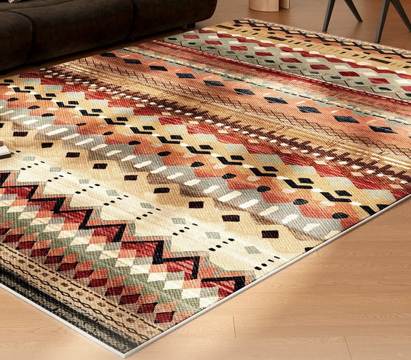 Bohemian Style Carpets for Living Room, Colorful Abstract Rugs for Dining Room, Contemporary Rugs for Bedroom, Mid Century Modern Rugs Next to Bed