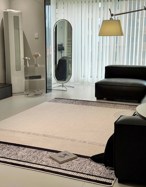 Large Abstract Rugs for Living Room, Geometric Contemporary Modern Rugs Next to Bed, Extra Large Modern Area Rugs-Paintingforhome