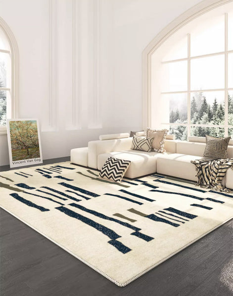 Modern Rug Ideas for Bedroom, Dining Room Modern Floor Carpets, Abstract Modern Rugs for Living Room, Contemporary Modern Rugs Next to Bed, Bathroom Area Rugs-Paintingforhome