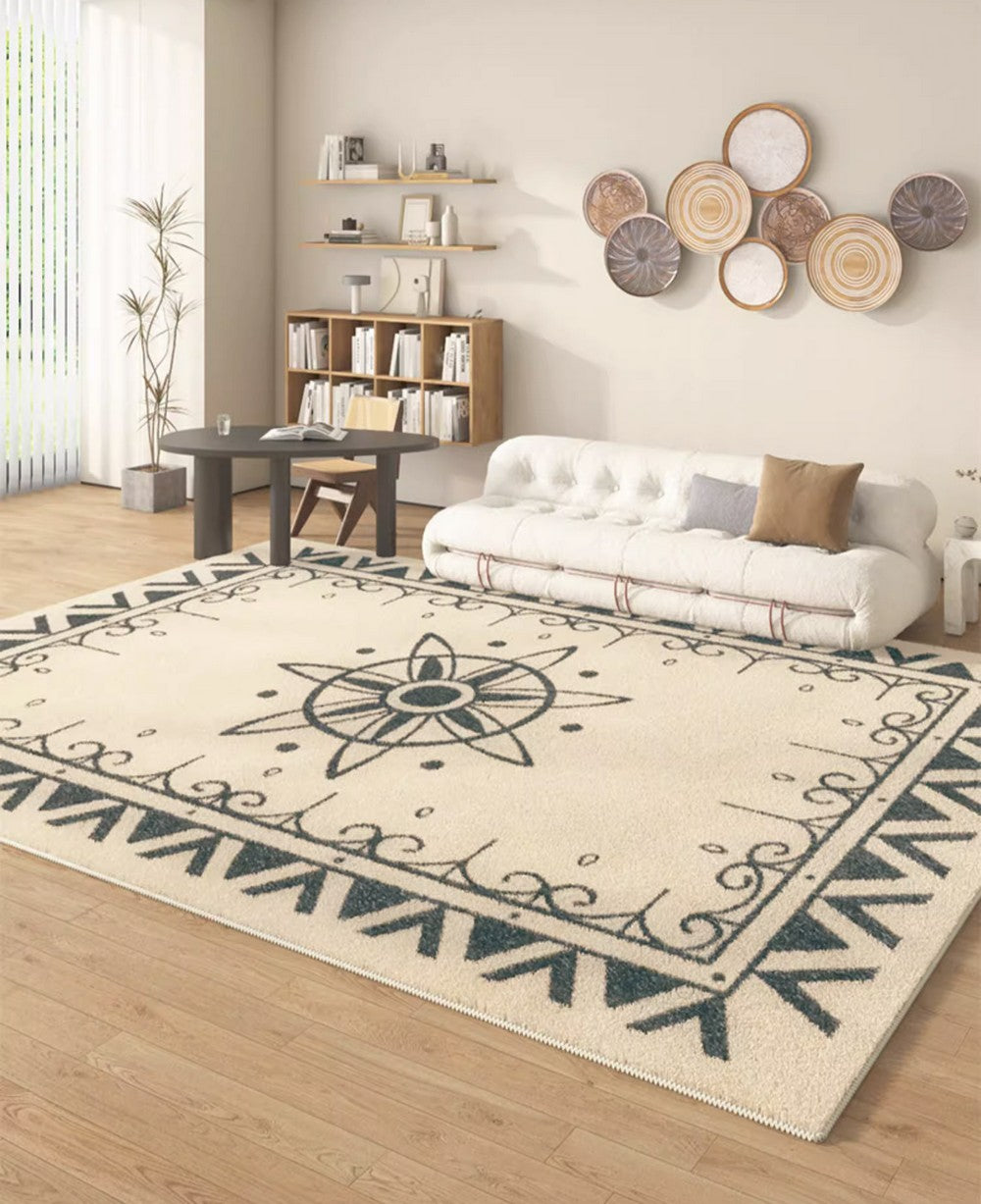 Hallway Modern Runner Rugs, Thick Contemporary Area Rugs Next to Bed, Abstract Area Rugs for Living Room, Modern Rugs under Dining Room Table-Paintingforhome