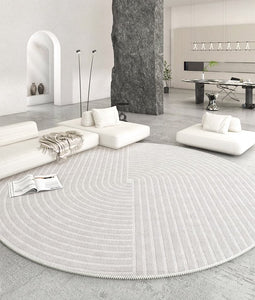 Contemporary Modern Rugs in Bedroom, Round Modern Rugs in Living Room, Round Modern Rugs under Coffee Table, Washable Modern Rugs for Kitchen-Paintingforhome