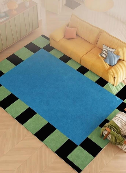 Mid Century Contemporary Rugs, Geometric Modern Rugs, Modern Living Room Rug Ideas, Colorful Area Rugs for Dining Room-Paintingforhome