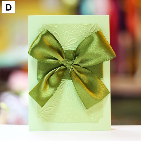 Unique Anniversary Greeting Card to Lovers, Beautiful Valentine's Day Greeting Card, Creative Birthday Greeting Card, Bowknot Greeting Cards, Original Handmade Wedding Greeting Card-Paintingforhome