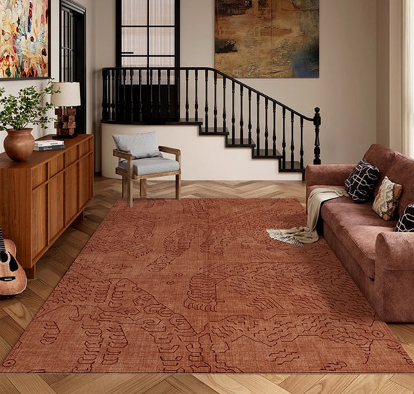 Contemporary Modern Rugs Next to Bed, Modern Rugs for Living Room, Modern Rugs under Dining Room Table, Geometric Modern Carpets for Office-Paintingforhome