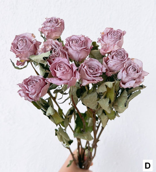 Dried Rose Floral Bouquet, Dried Rose Flowers, Natural Dried Rose Flower Bunches, A Bunch Dried Rose Flowers, Red Yellow Purple Dried Rose Flowers-Paintingforhome