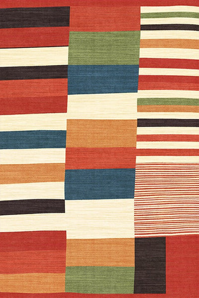 Abstract Modern Area Rugs for Dining Room, Large Geometric Rugs for Living Room, Colorful Contemporary Modern Rugs, Mid Century Modern Rugs