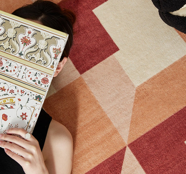 Modern Rugs for Dining Room, Large Modern Rugs for Living Room, Mid Century Modern Rugs for Bedroom, Abstract Geometric Modern Rugs-Paintingforhome