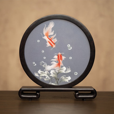 Exclusive Business Present Panda Embroidered Decor, Traditional Chinese Suzhou Embroidery Ornament, Premium Souvenir, Unique Birthday Gift-Paintingforhome