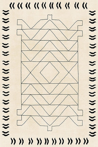 Modern Rugs for Dining Room, Mid Century Modern Rugs Next to Bed, Soft Contemporary Rugs for Bedroom, Cream Modern Carpets for Living Room-Paintingforhome