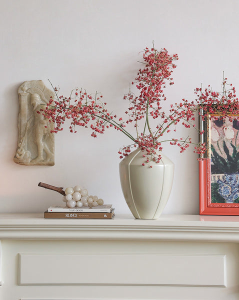 Centerpiece Ceramic Bouquet Vases, Porcelain Vases for Modern Home Decor, Large Contemporary Vases on Dining Table, Handmade Modern Flower Vase-Paintingforhome