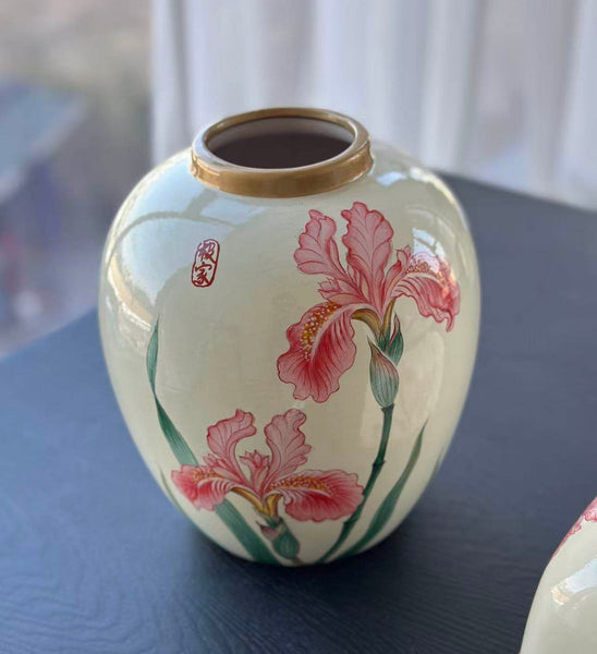 Large Flower Vases on Dining Table, Porcelain Flower Vases, Centerpiece Ceramic Bouquet Vases, Handmade Modern Flower Vase-Paintingforhome