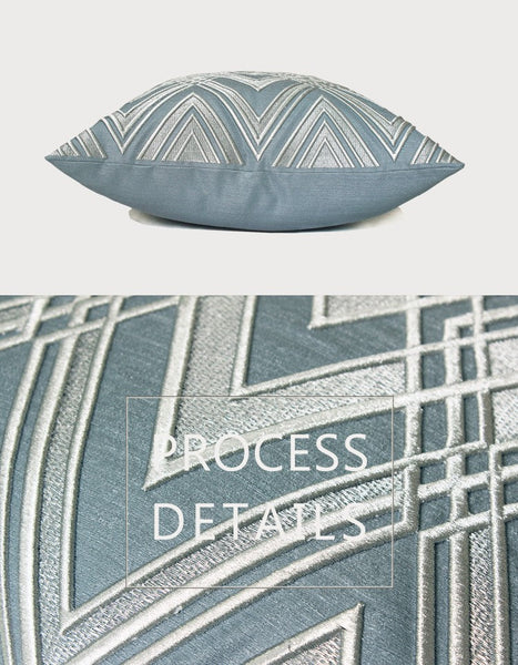 Simple Modern Pillows, Blue Modern Throw Pillows, Decorative Pillows for Couch, Modern Sofa Pillows, Contemporary Throw Pillows-Paintingforhome