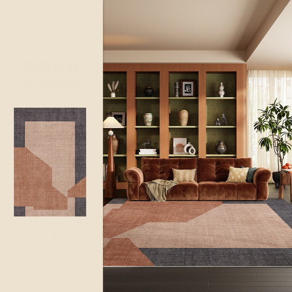 Mid Century Contemporary Modern Rugs, Abstract Modern Rugs for Living Room, Contemporary Geometric Carpets, Oversized Modern Rugs under Dining Room Table-Paintingforhome