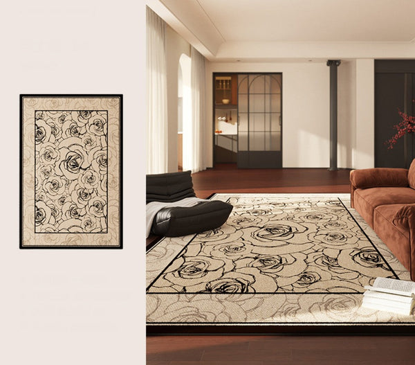 Simple Large Modern Rugs for Living Room, Abstract Modern Rugs for Bedroom, Contemporary Geometric Modern Rugs, Modern Rugs for Dining Room-Paintingforhome