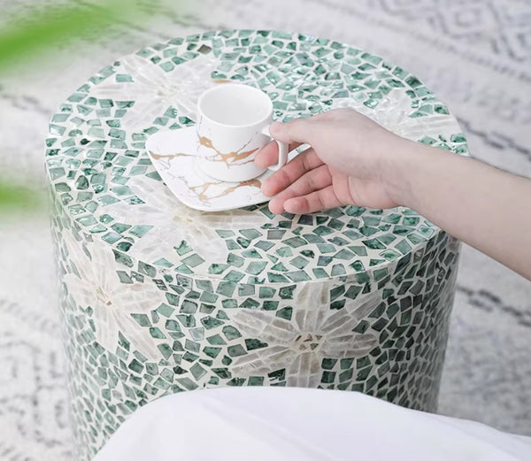 Modern Small Sofa Side Table, Unique Small End Table, Creative Coffee Table, Contemporary Round Side Table, Portable Casual Side Table-Paintingforhome