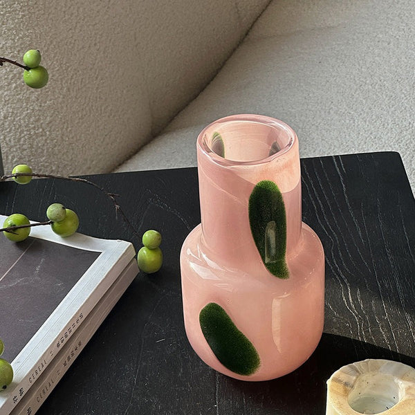 Handmade Glass Bud Vases, Flower Vases on Table, Vintage Small Glass Flower Vases, Water Holding Flower Vases-Paintingforhome