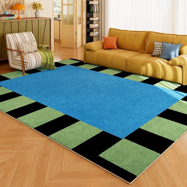 Mid Century Contemporary Rugs, Geometric Modern Rugs, Modern Living Room Rug Ideas, Colorful Area Rugs for Dining Room-Paintingforhome