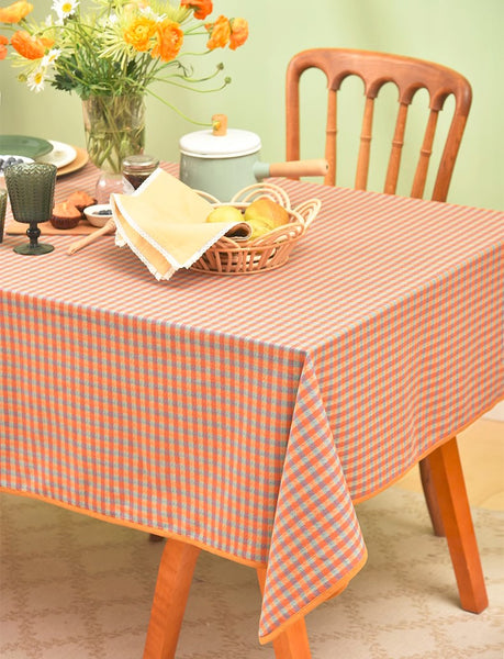 Rectangle Table Covers for Dining Room Table, Square Tablecloth for Coffee Table, Cotton Chequer Rectangular Tablecloth for Kitchen, Table Cloth-Paintingforhome