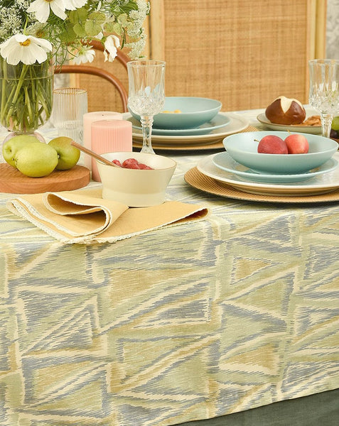 Geometric Modern Table Covers for Kitchen, Extra Large Rectangle Tablecloth for Dining Room Table, Country Farmhouse Tablecloths for Oval Table-Paintingforhome