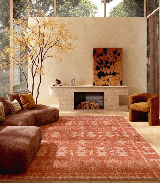 Modern Rugs for Living Room, Mid Century Area Rugs for Bedroom, Large Contemporary Area Rugs for Dining Room-Paintingforhome