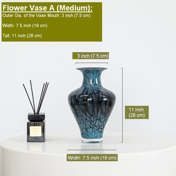 Handmade Liuli Vases, Centerpiece Vases on Table, Colored Glaze Vase for Modern Home Decor, Glass Bud Vases, Bouquet Flower Vase-Paintingforhome