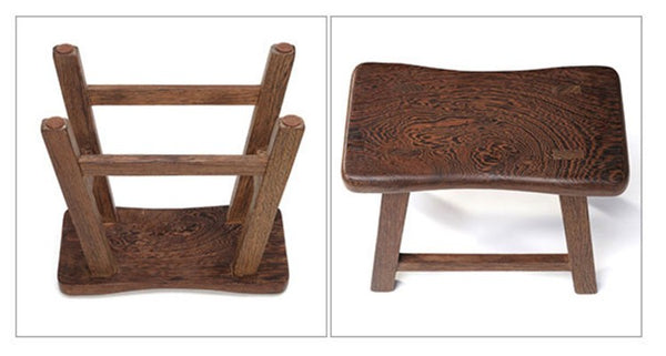 Wenge Wood Stool, Children's Wooden Stool, Shoe-changing Stool, Solid Wood low Stool, Sofa Stool, Dining Table Stool-Paintingforhome