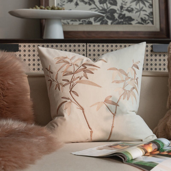 Modern Decorative Pillows for Bedroom, Decorative Pillow Arrangement Ideas for Couch, Embroidered Butterfly Pillow Covers, Large Decorative Throw Pillows for Living Room-Paintingforhome