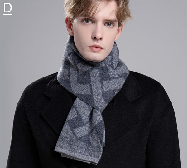 Wool Scarf for Gentleman, Thick Wool Scarf, Men's Winter Scarf, Casual Scarf Men, Men's Wool Scarf Winter, Fashion Scarf, Business Formal Men Scarf Styles-Paintingforhome