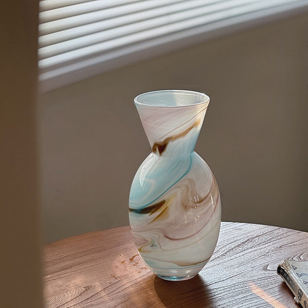 Flower Vases on Table, Handmade Glass Bud Vases, Vintage Small Glass Flower Vases, Water Holding Flower Vases-Paintingforhome