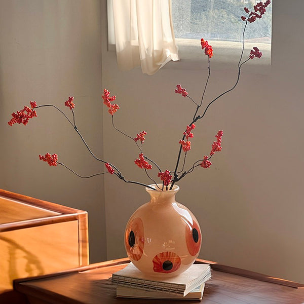 Unique Modern Vases for Flowers, Flower Vases on Table, Glass Bud Vases, Handmade Vintage Glass Flower Vases-Paintingforhome