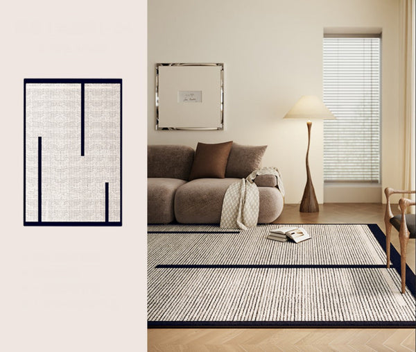 Large Modern Rugs for Living Room, Mid Century Modern Rugs for Bedroom, Contemporary Abstract Rugs under Dining Room Table-Paintingforhome