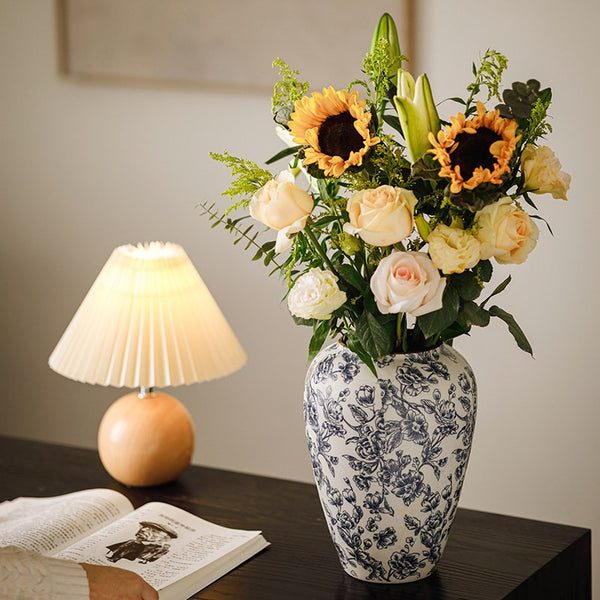 Porcelain Flower Vases, Modern Ceramic Bouquet Vases, Centerpiece on Dining Table, Flower Vase on Table, Handmade Water Holding Flower Vases-Paintingforhome