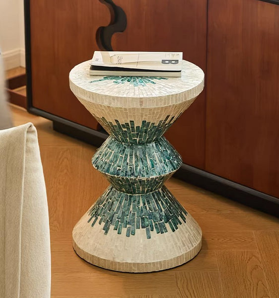 Bedside Small Side Table, Modern Side Table, Shell Small Sofa Side Table, Contemporary Bedside Table, Small End Table, Portable Casual Side Table, Creative Coffee Table, Contemporary Side Table-Paintingforhome