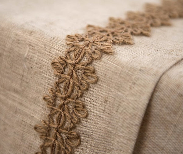 Large Rectangle Table Cover for Dining Room Table, Modern Table Cloth, Cotton and Linen Tablecloth for Home Decoration, Square Tablecloth for Round Table-Paintingforhome