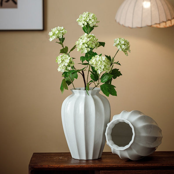 Centerpiece Ceramic Bud Vases, Porcelain Flower Vases, Large Flower Vases on Table, Handmade Water Holding Flower Vase-Paintingforhome