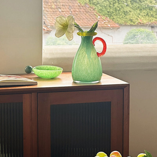 Small Flower Vase, Modern Glass Flower Vases, Handmade Glass Bud Vases, Water Holding Flower Vases, Flower Vases on Table