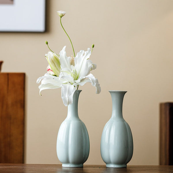 Ceramic Bud Vases, Handmade Water Holding Flower Vase, Small Flower Vases on Table, Rustic Porcelain Flower Vases-Paintingforhome