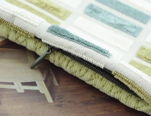 Modern Throw Pillows, Green Modern Sofa Pillows, Large Square Pillows, Decorative Pillows for Couch, Decorative Throw Pillows for Living Room Couch-Paintingforhome