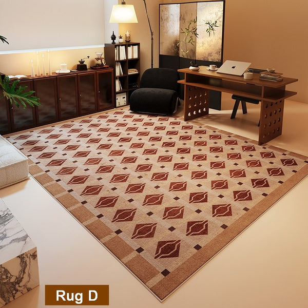 Modern Living Room Rug Ideas, Geometric Modern Rugs for Dining Room, Mid Century Colorful Rugs, Contemporary Abstract Rugs under Coffee Table-Paintingforhome