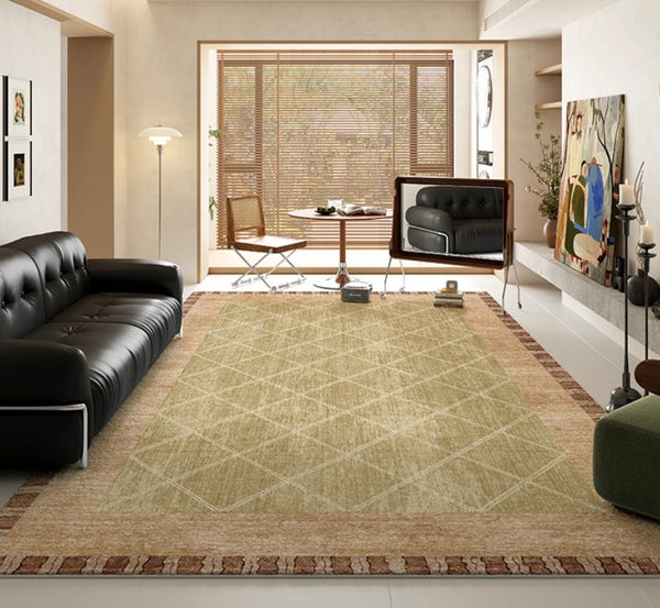 Modern Rugs for Living Room, Geometric Modern Rug Ideas for Living Room, Mid Century Contemporary Area Rugs-Paintingforhome