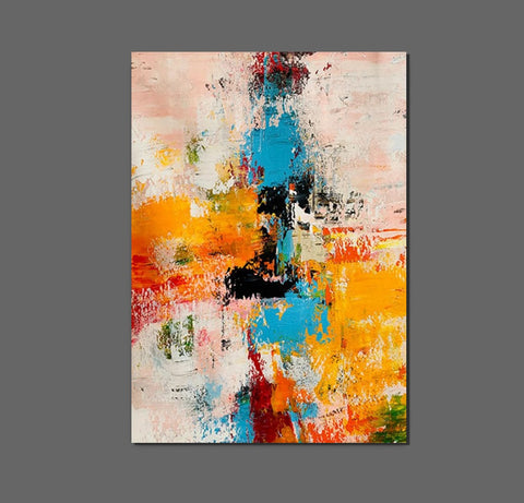 Modern Abstract Art for Bedroom, Abstract Acrylic Wall Painting, Hand Painted Wall Painting, Extra Large Paintings for Living Room, Simple Painting Ideas-Paintingforhome